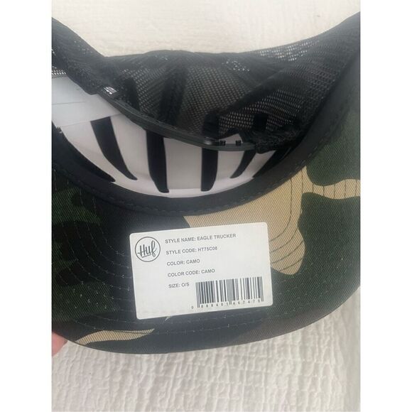 HUF F*** It Camo Eagle Trucker Cap One Size NWT - Picture 3 of 4